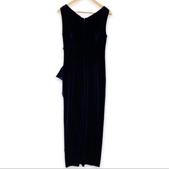NEW Alex Evenings Formal Gown Dress Woman\'s Size 8 Navy Blue Velvet